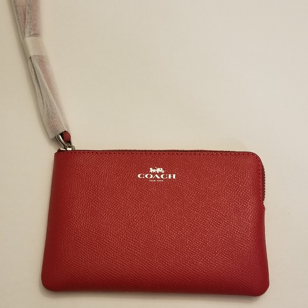 Red Coach wristlet, NWT